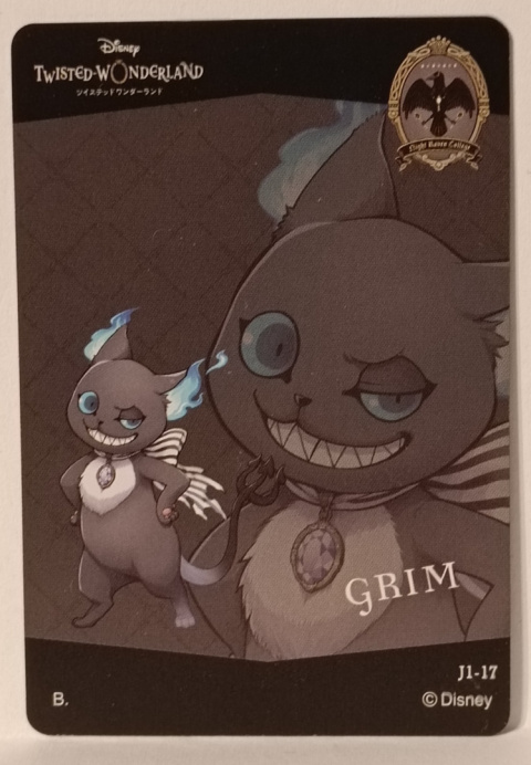 Metalic Card Twisted Wonderland J1-17 Grim Metalic Card Twisted Wonderland J1-17 Grim